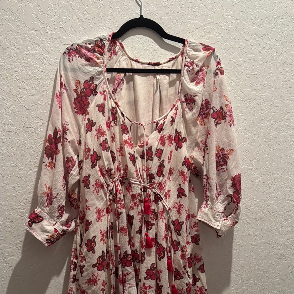 Floral Print Dress with Tie Detail